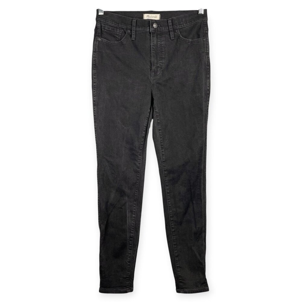 Madewell 10" High-Rise Skinny Jeans Women’s 29 Black Denim Stretch Casual Pants